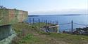 utsikt mot havet fra Tangen fort i Langesund