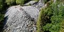 dronebilde av Brynesteinsbruddet på Dalen