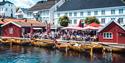 Tollboden Hotel og Restaurant ved vannkanten i Kragerø