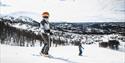 folk på alpinbakke på Rauland skisenter