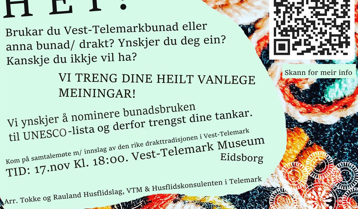 Bunad, UNESCO, Vest-Telemark museum, Huflidskonsulenten i Telemark.