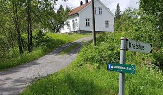 Tursti mellom kretshuset på Dørdal og Gongeleiren