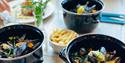 fransk inspirerte matretter serveres på Merci Restaurant i Porsgrunn