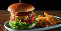 burger "mighty Beast" som serveres på Jimmys Restaurant og Bar i Porsgrunn