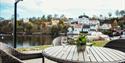 utsikt fra terrassen til leiligheten med 2 soverom hos Kragerø Sportell og Appartements